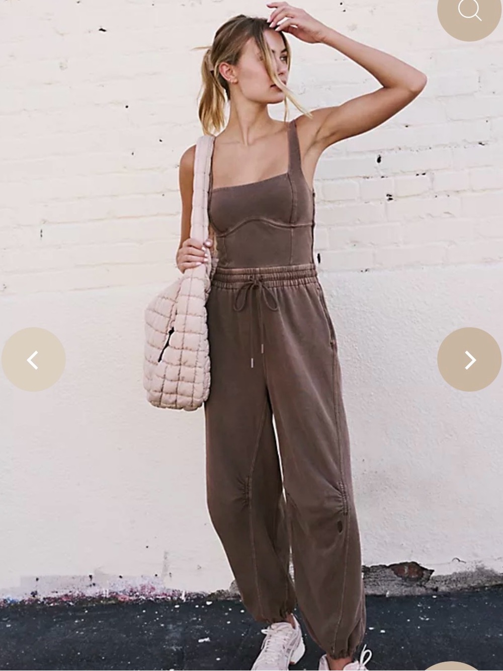 Free People Movement Inbound Onesie Brown